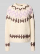 Loose fit gebreide pullover met wol