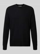 Regular fit gebreide pullover van zuivere merinowol, model 'TRAY'