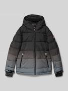 Regular fit gewatteerd jack met logo-applicatie