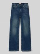 Wide leg jeans van katoenmix, model 'JUICY'