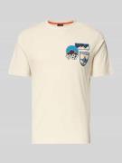 T-shirt met labelprint, model 'MONTEPIANA'