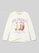 Regular fit sweatshirt van katoenmix