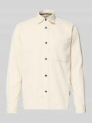Relaxed fit ribcordoverhemd van puur katoen