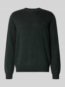 Regular fit gebreide pullover van een mix van katoen en wol