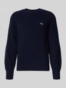 Regular fit gebreide pullover van pure wol