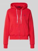 Regular fit sweatjack met logostitching