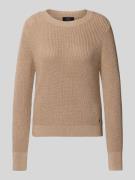 Gebreide pullover met ribboorden