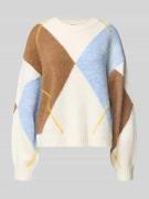 Oversized gebreide pullover met ribboorden, model 'ARMIE'