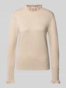 Regular fit shirt met lange mouwen van viscosemix, model 'Katie'