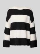 Oversized gebreide pullover met ribboorden, model 'SUTTON'