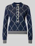 Gebreide pullover van viscosemix met polokraag