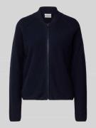 Regular fit gebreid jack van zuivere wol