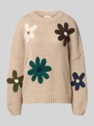 Gebreide pullover met ribboorden