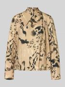 Blouse van viscose met opstaande kraag