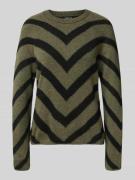 Regular fit gebreide pullover met streepmotief, model 'ELIZA'