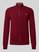 Gebreid jack met ritssluiting