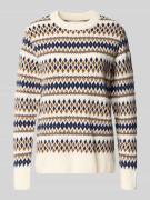 Loose fit gebreide pullover van wolmix, model 'FAIRISLE'