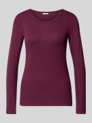 Regular fit shirt met lange mouwen van katoenmix