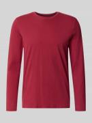 Shirt met lange mouwen en geribde ronde hals