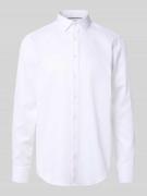 Regular fit zakelijk overhemd van katoen met kentkraag