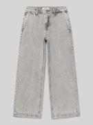 Straight fit jeans met paspelzakken