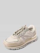 Sneakers van leermix met logoprint, model 'City'