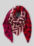 Sjaal in gebreide look met geometrische all-over stitching