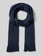 Sjaal van wolmix met franjes