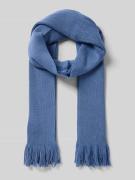 Sjaal van wolmix met franjes