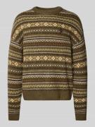 Regular fit pullover met wol in gebreide look