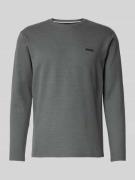 Regular fit shirt met lange mouwen van katoenmix