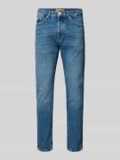 Tapered fit jeans van katoenmix, model 'YOKE'