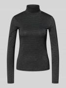 Slim fit turtleneck van viscosemix, model 'LAVA GLITTER'
