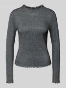 Slim fit shirt met lange mouwen van katoenmix, model 'EMMA'