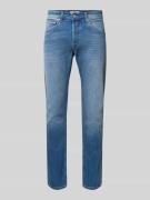 Tapered fit jeans in used-look, model 'GROVER'