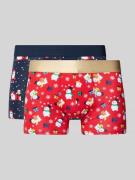 Boxershort in all-over look in een set van 2 paar