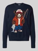 Gebreide trui met motiefprint