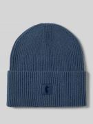 Beanie met labeldetail