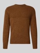 Gebreide pullover met ribboorden, model 'Rick'