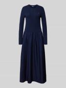 Getailleerde midi-jurk van lanawolmix met kasjmier