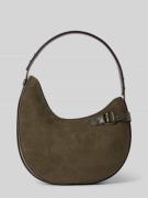 Handtas van echt runderleer met sierapplicatie