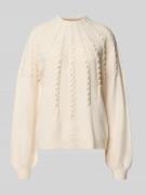 Gebreide pullover met ribboorden