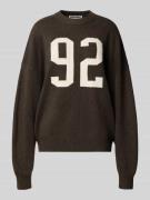 Oversized gebreide pullover met ronde hals