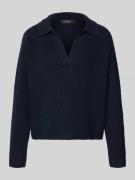 Gebreide pullover met platte kraag, model 'CERRAY'