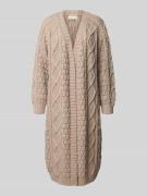 Lange cardigan met ribboordjes