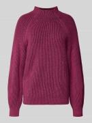 Regular fit gebreide pullover van katoenmix met wol