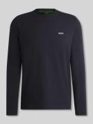 Regular fit shirt met lange mouwen van katoenmix, model 'TEE LONG'