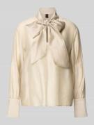 Strikblouse van lyocellmix, model 'BOW SHIRT'