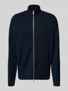 Relaxed fit gebreid jack van viscosemix, model 'TELLER'