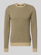 Gebreide pullover met ribboorden, model 'BALEN'